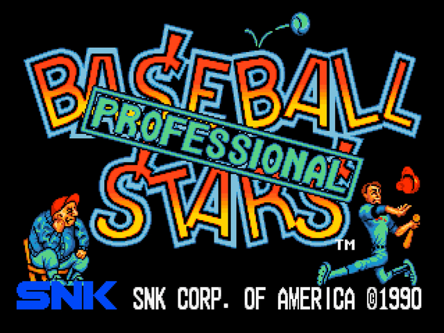 Baseball Stars Professional title screen for Neo Geo CD